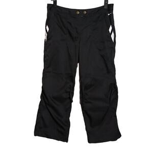 Nike Womens SZ Small Convertable Roll Tab Hem Golf Capris Shorts Black Pockets